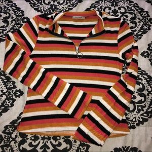 Papaya half zip shirt